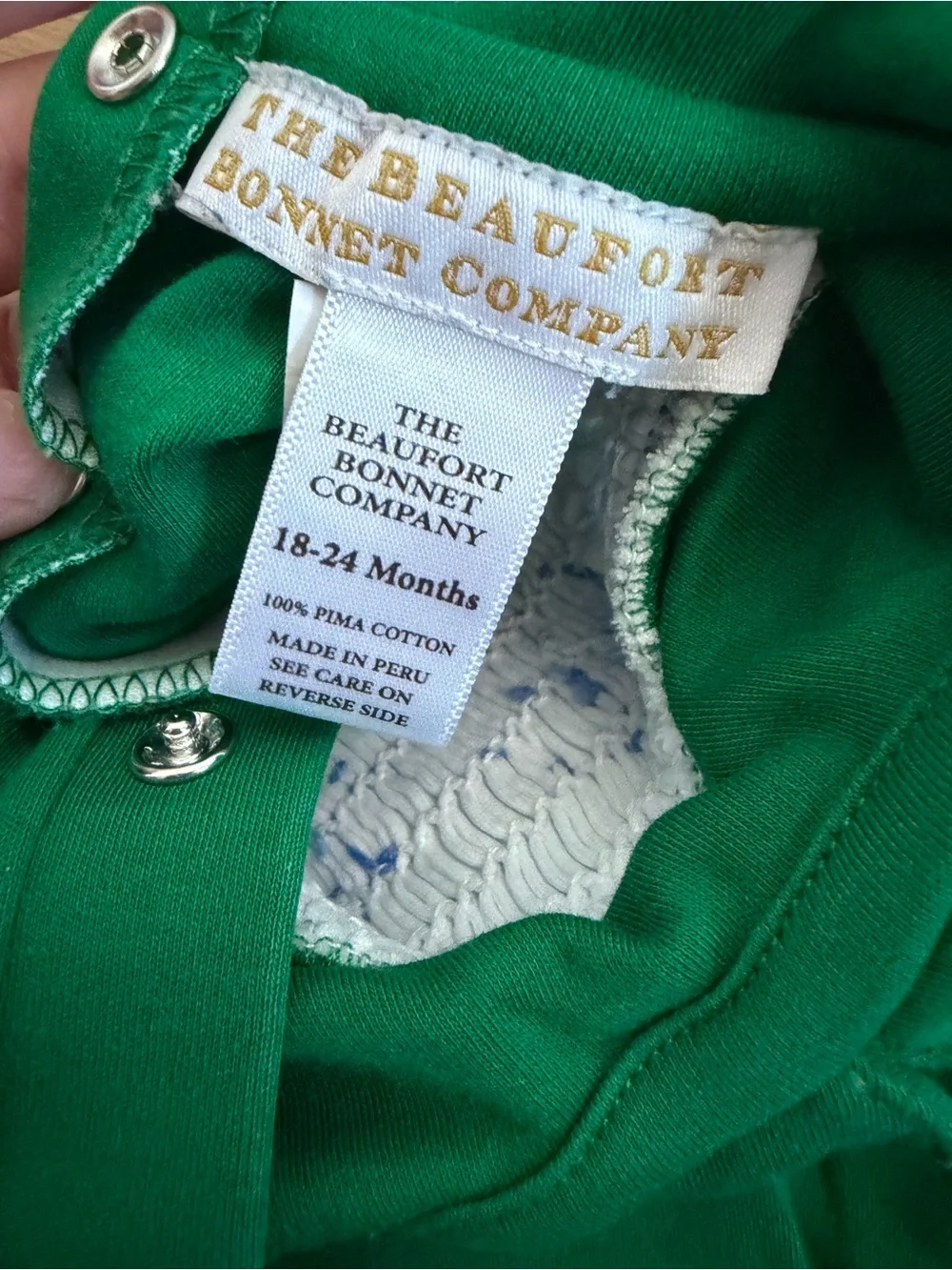 The Beaufort Bonnet Company Boys Green Whale Onesie Smocked